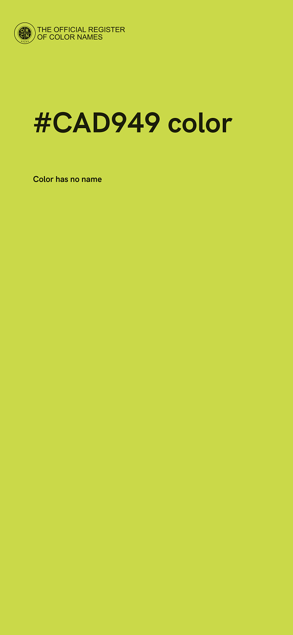 #CAD949 color image