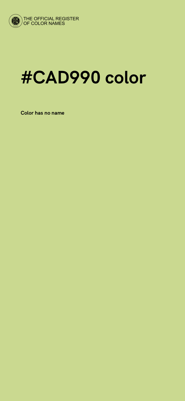 #CAD990 color image