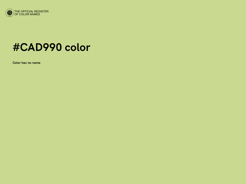 #CAD990 color image