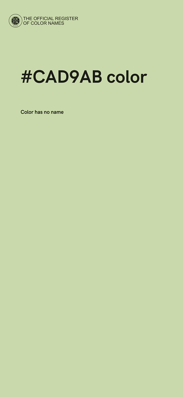 #CAD9AB color image
