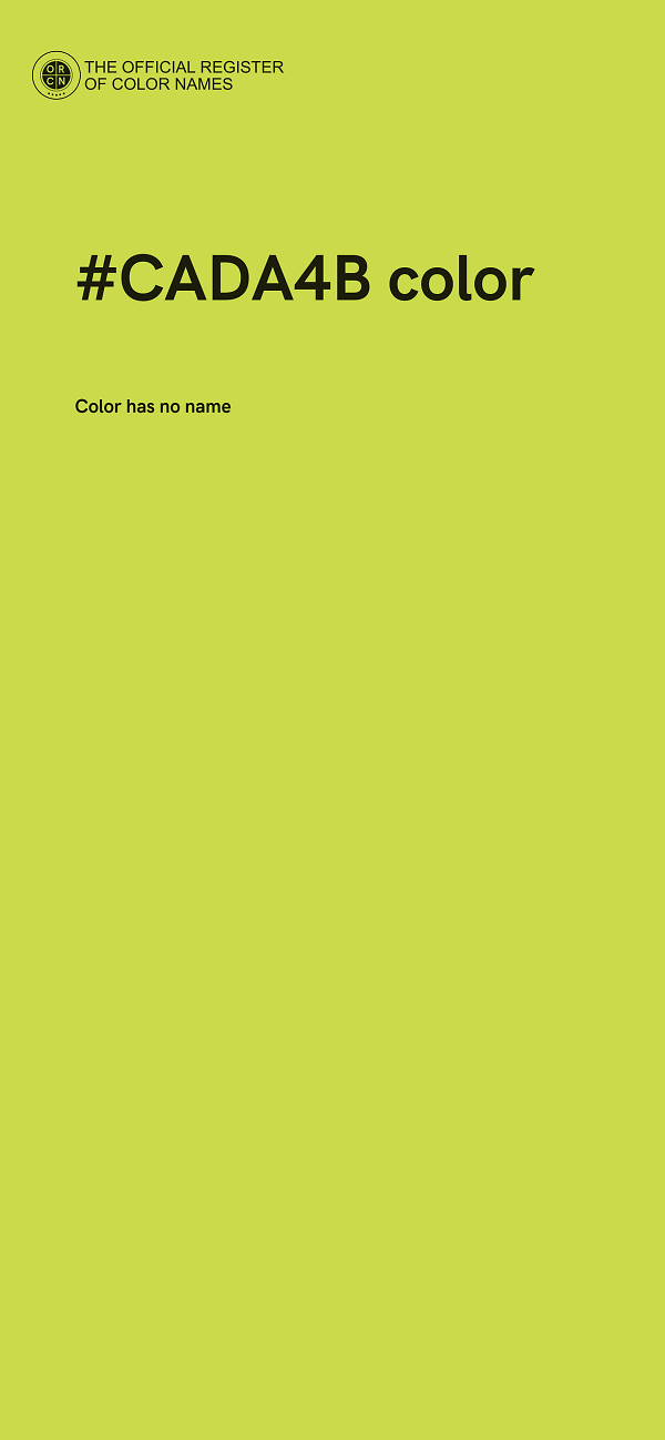 #CADA4B color image
