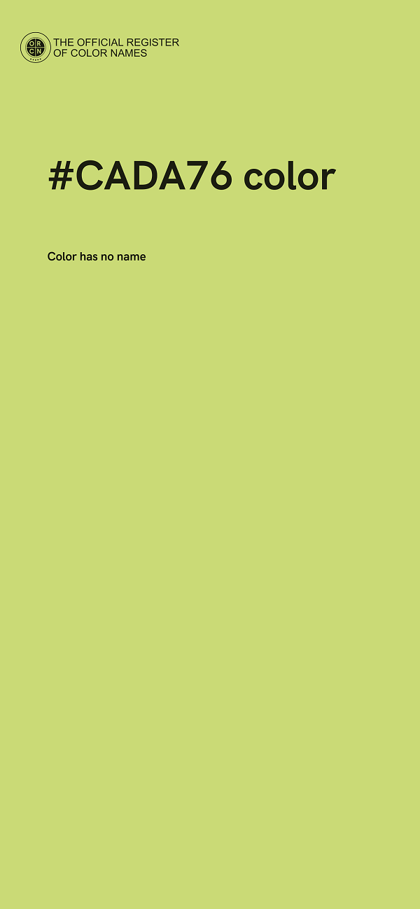#CADA76 color image