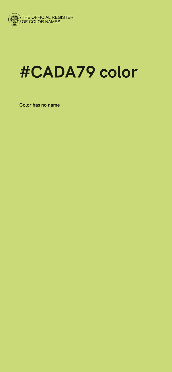 #CADA79 color image