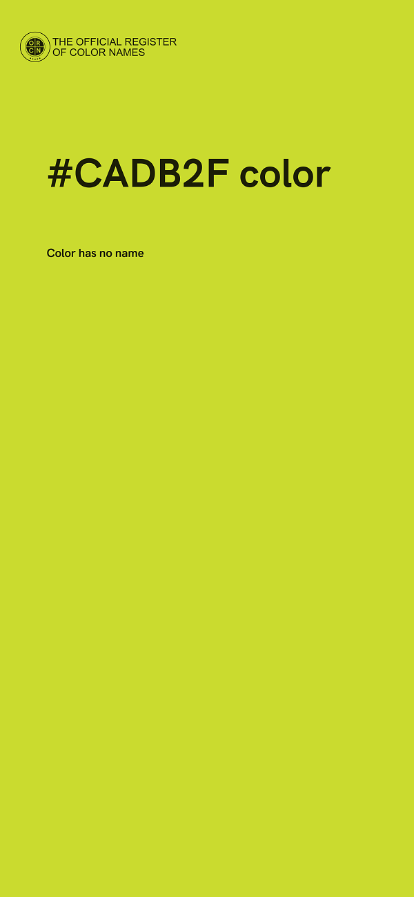 #CADB2F color image