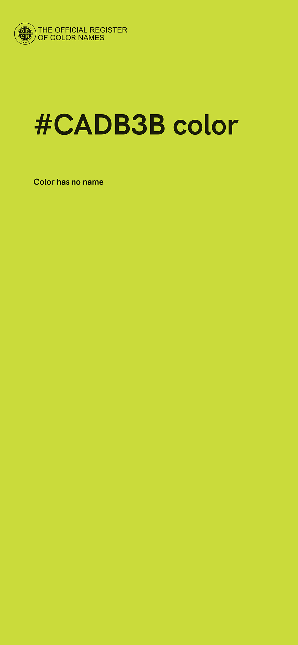 #CADB3B color image