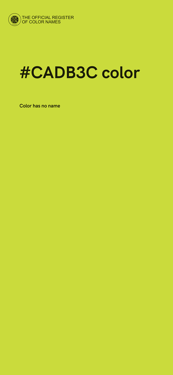 #CADB3C color image