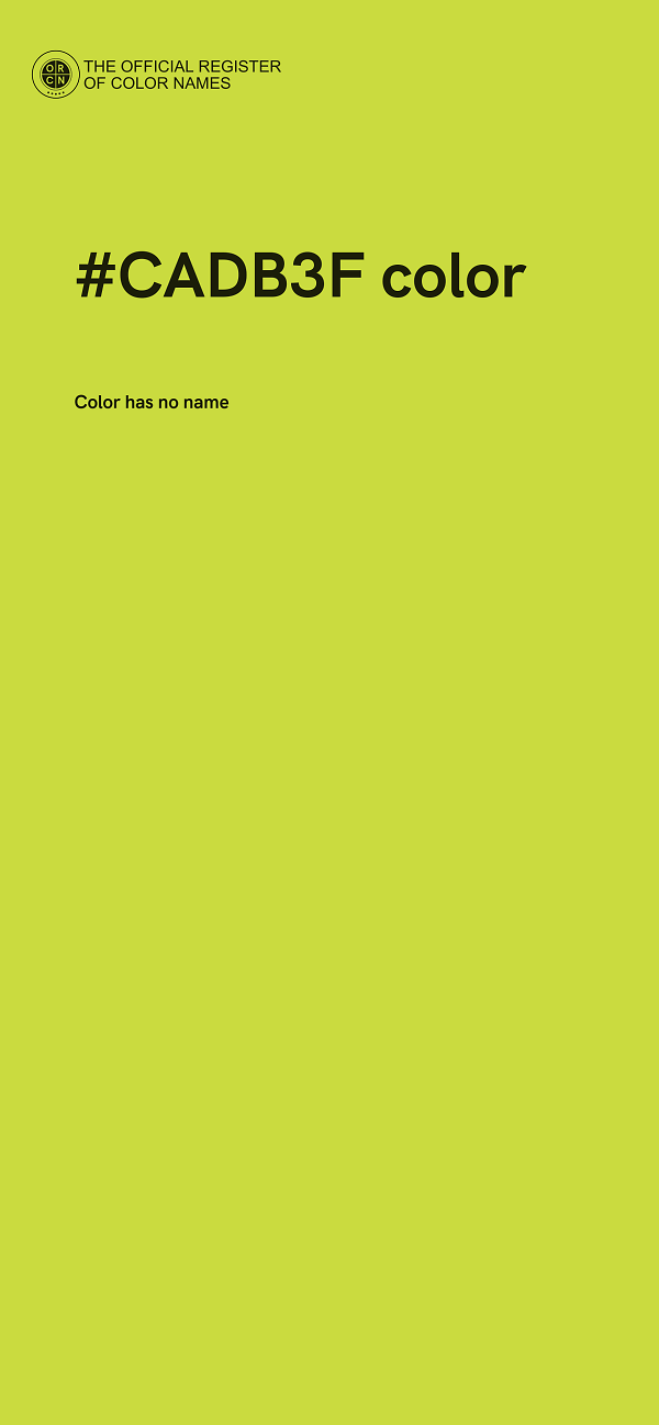#CADB3F color image