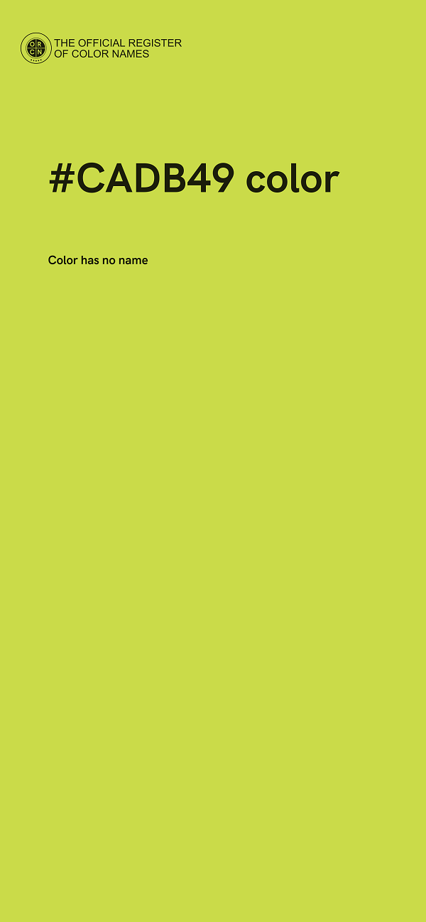 #CADB49 color image