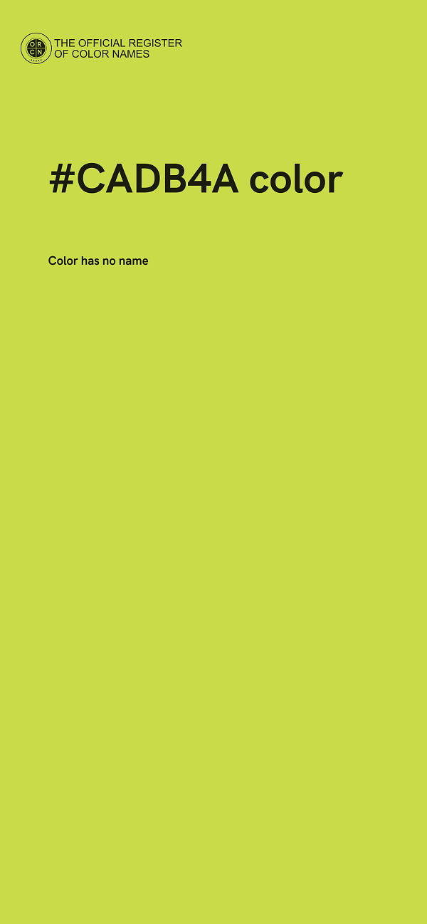 #CADB4A color image