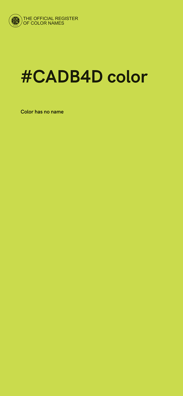 #CADB4D color image