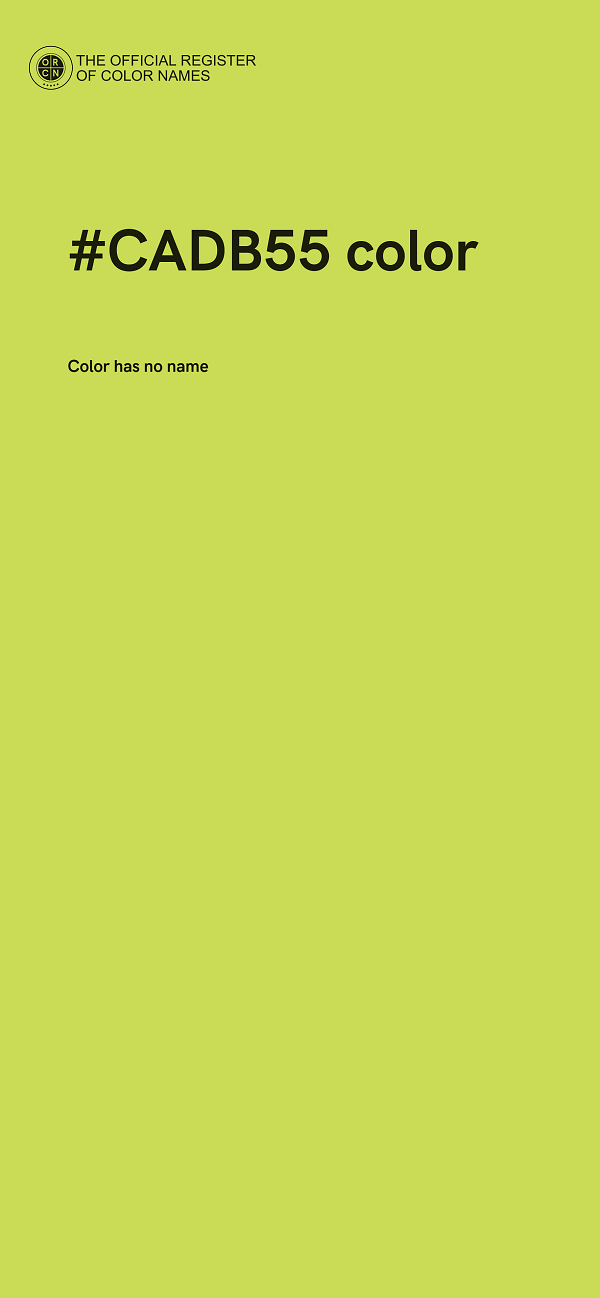 #CADB55 color image