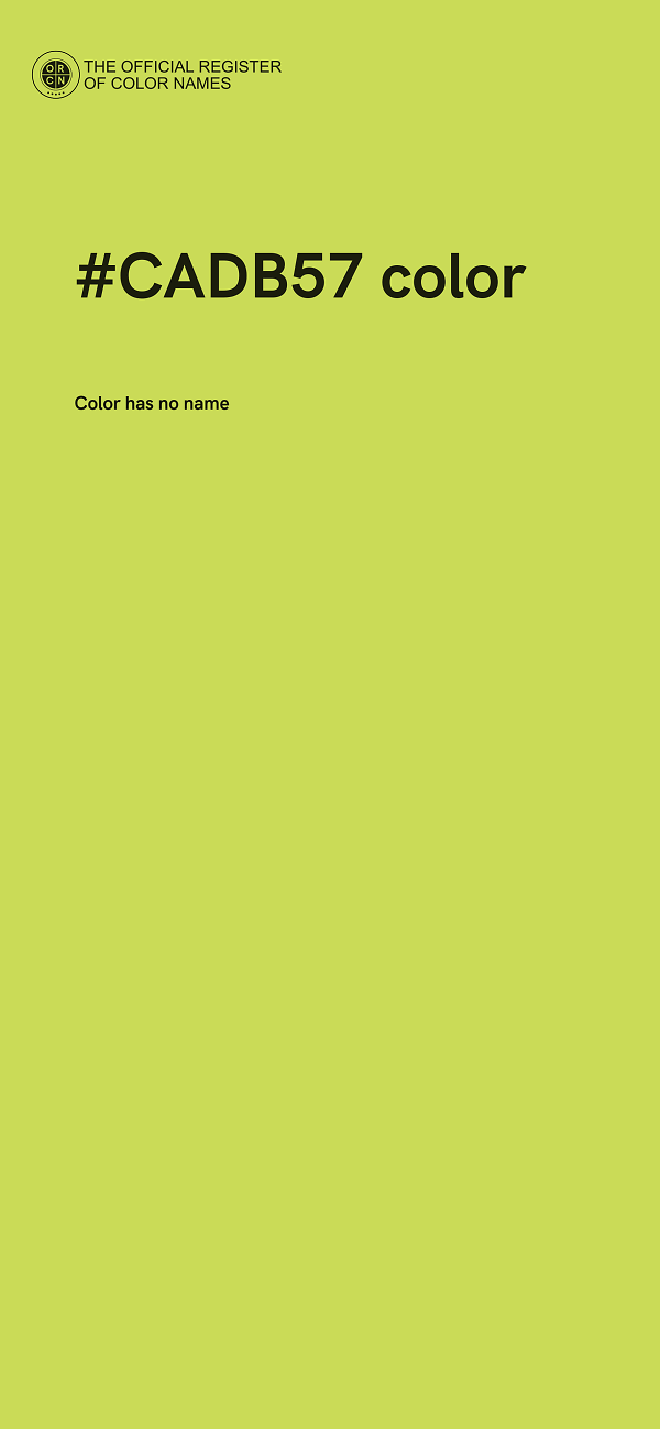 #CADB57 color image