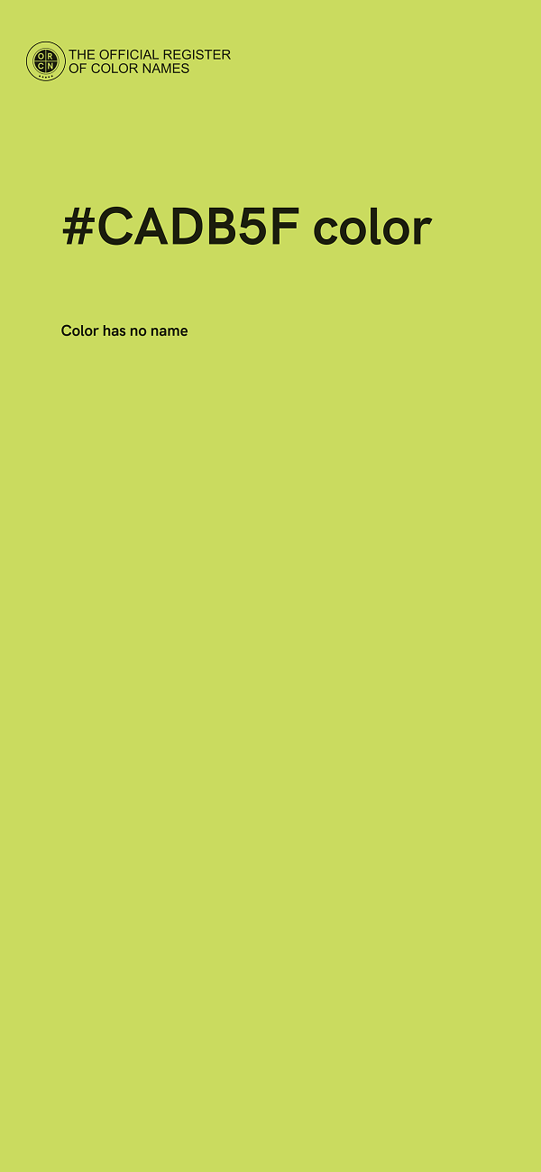 #CADB5F color image