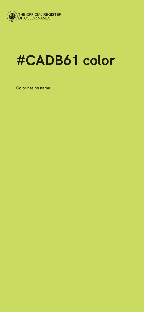 #CADB61 color image