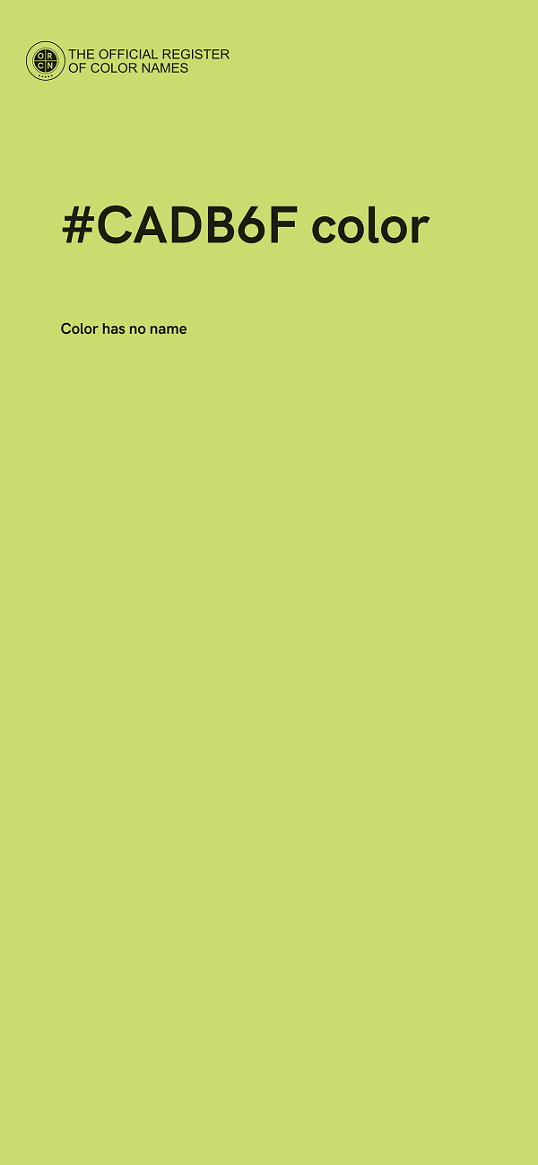 #CADB6F color image