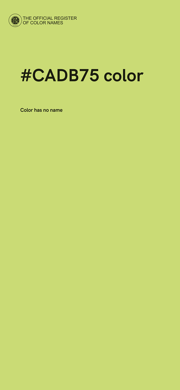 #CADB75 color image