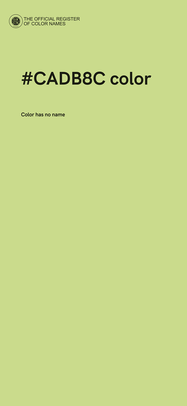 #CADB8C color image