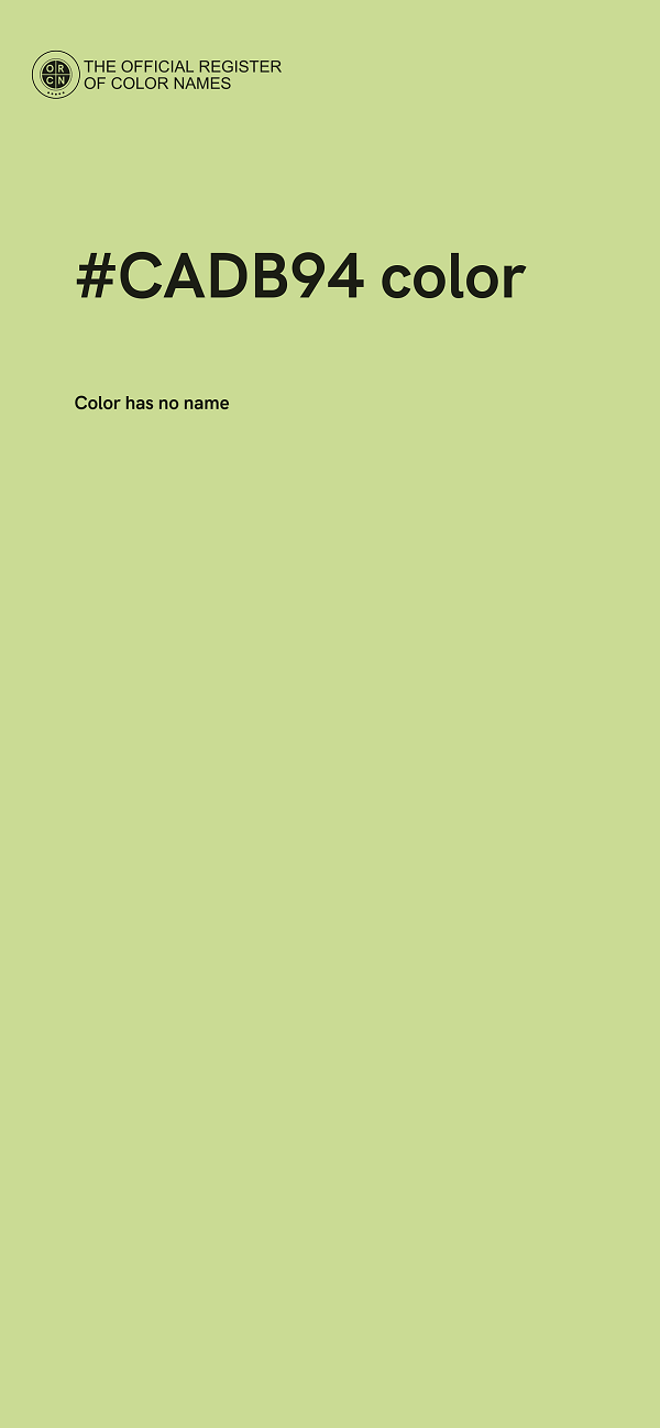#CADB94 color image