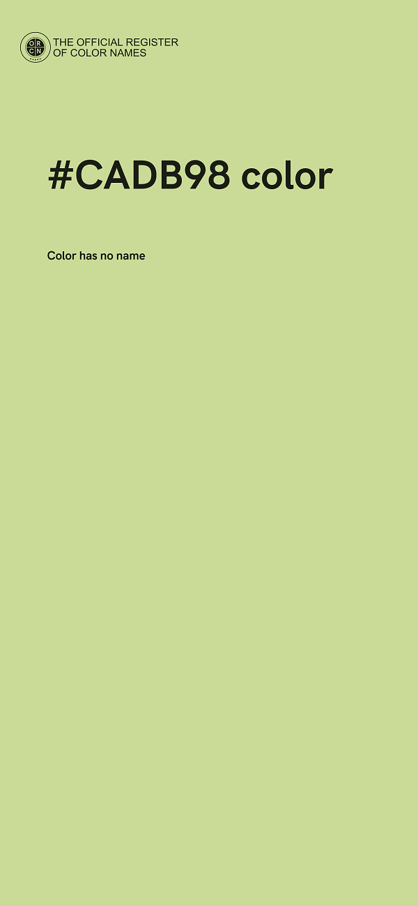 #CADB98 color image