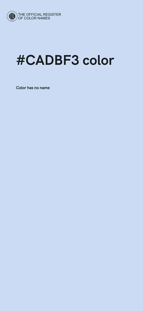 #CADBF3 color image