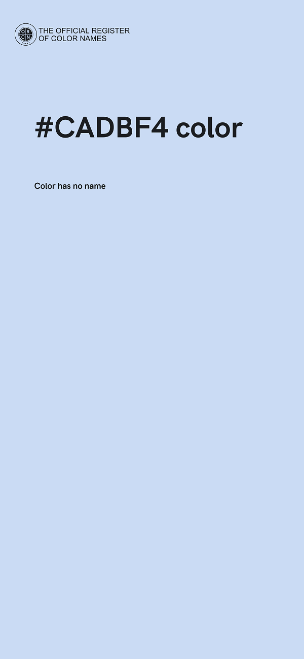 #CADBF4 color image