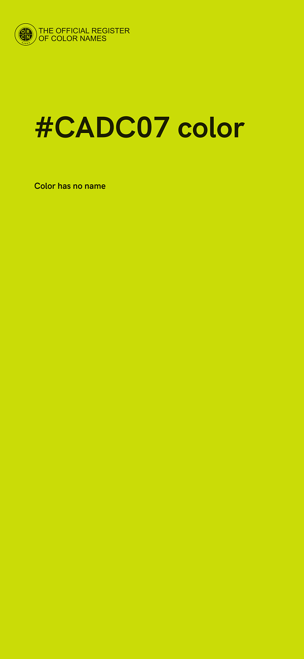 #CADC07 color image