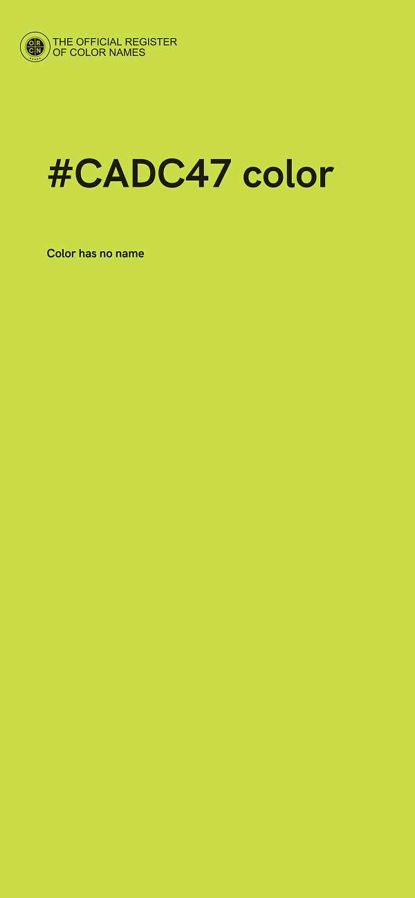 #CADC47 color image
