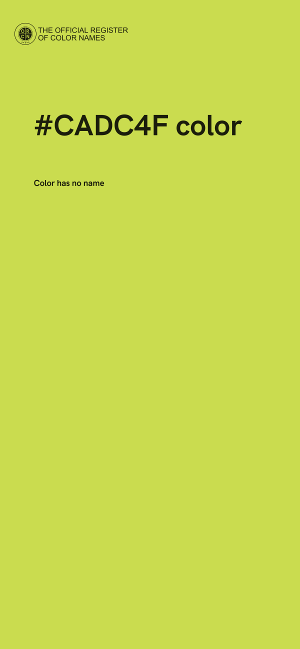 #CADC4F color image