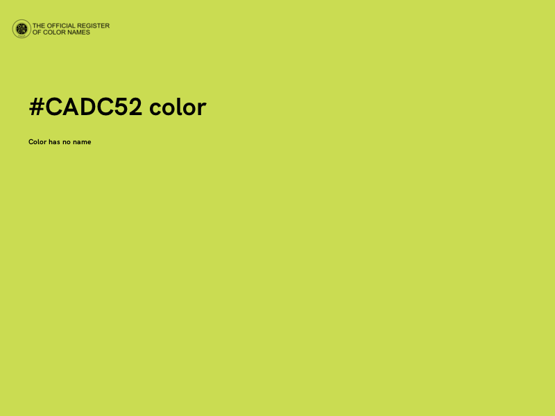 #CADC52 color image