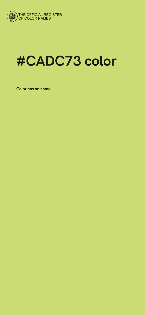 #CADC73 color image