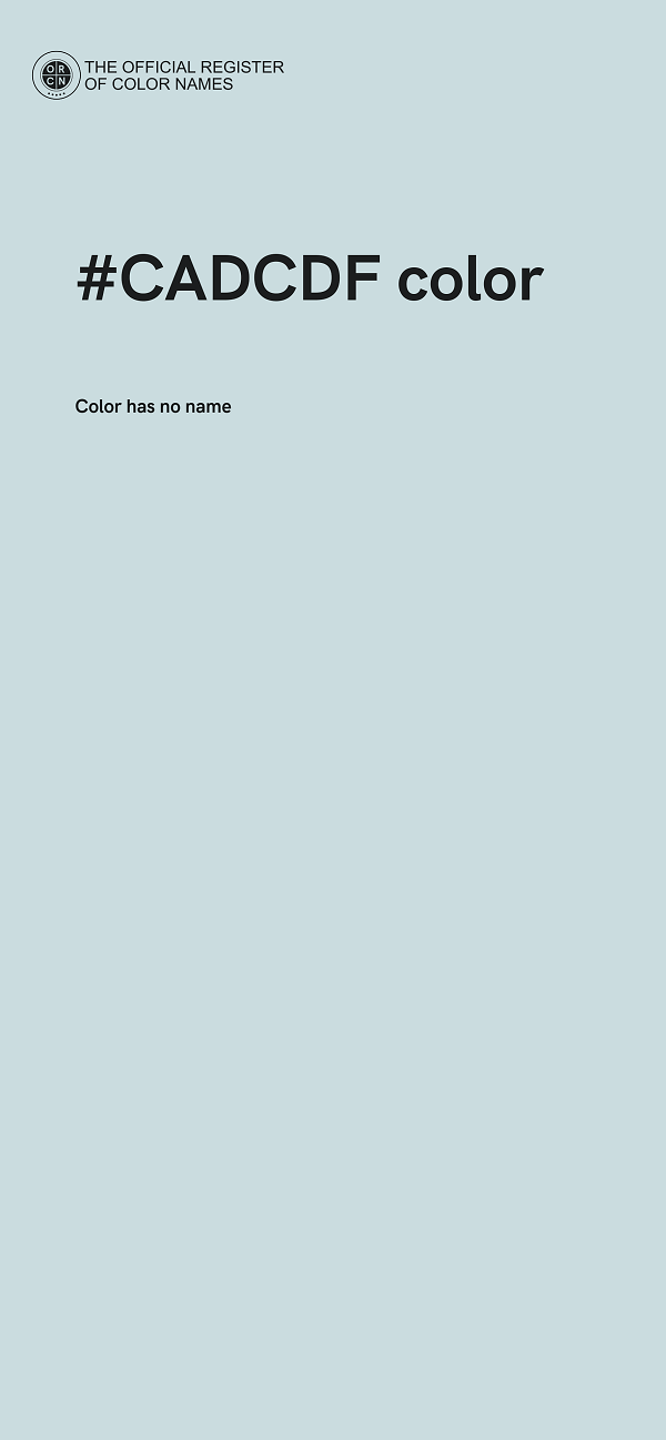 #CADCDF color image