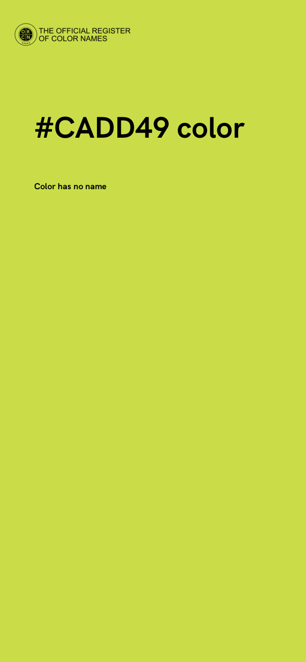 #CADD49 color image