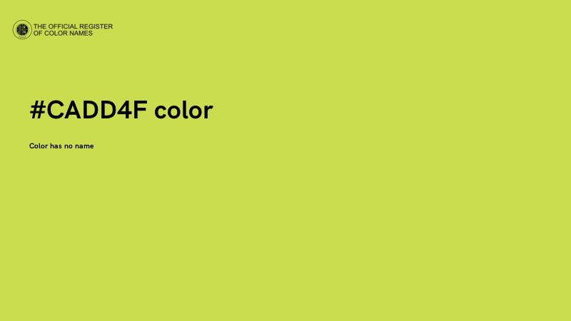 #CADD4F color image