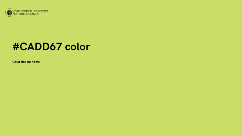 #CADD67 color image