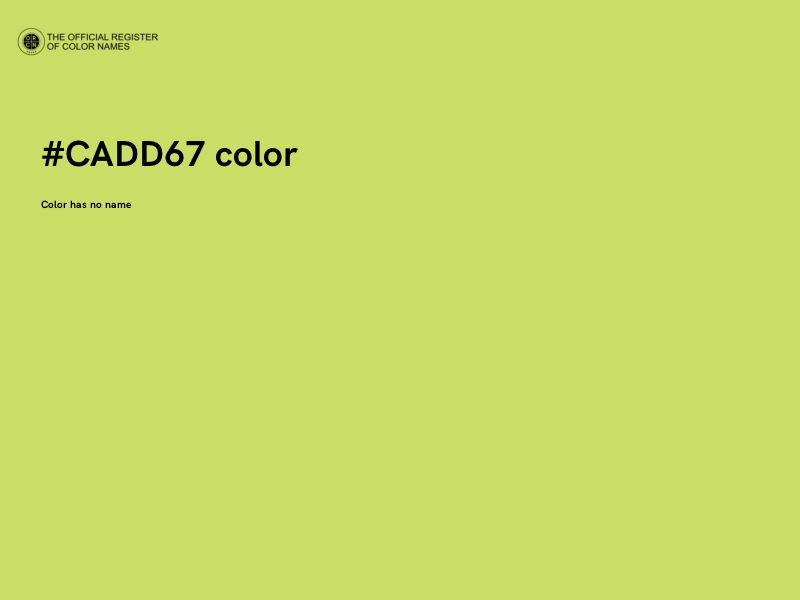 #CADD67 color image