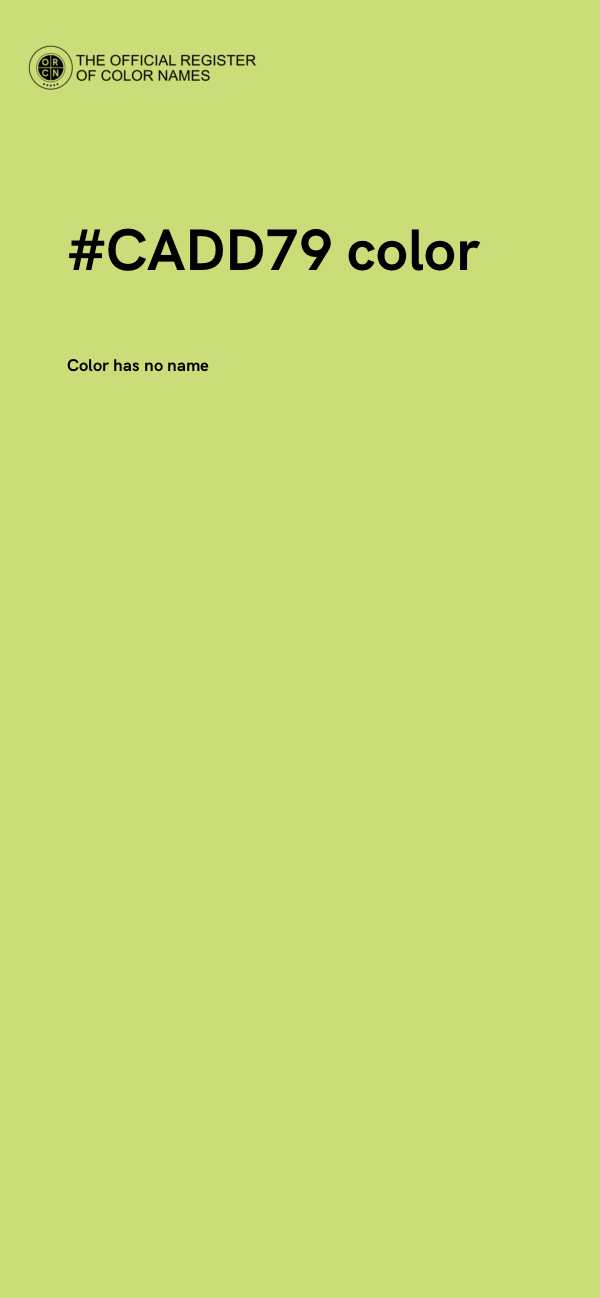#CADD79 color image