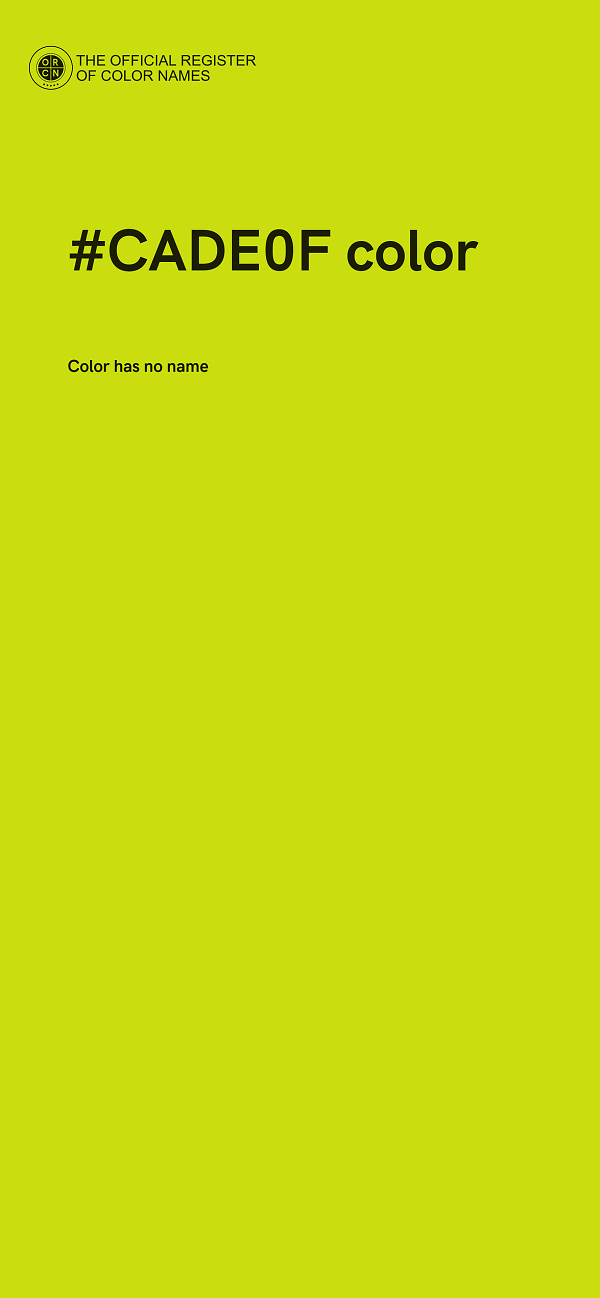 #CADE0F color image