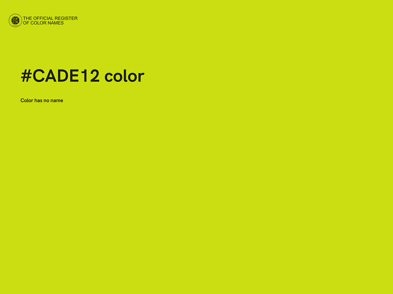 #CADE12 color image