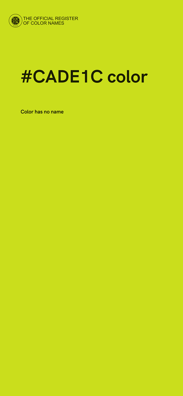 #CADE1C color image