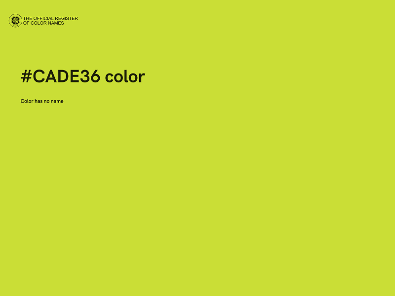 #CADE36 color image