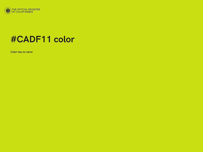 #CADF11 color image