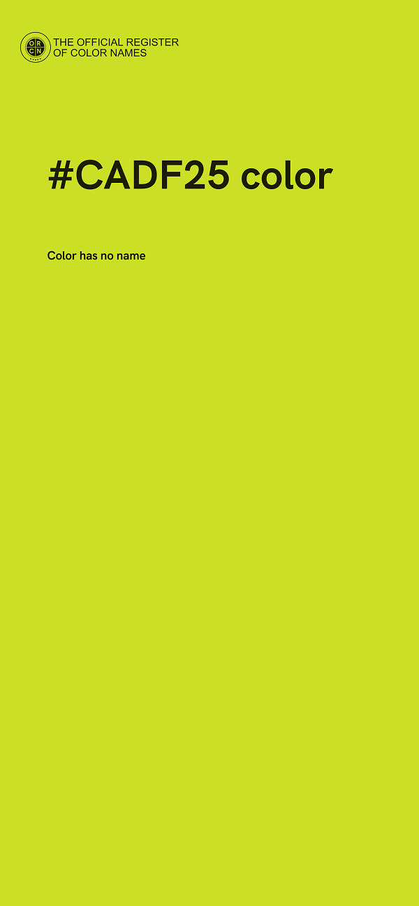 #CADF25 color image