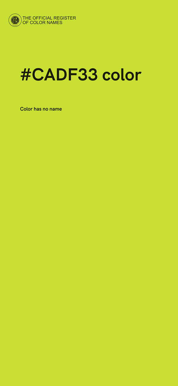 #CADF33 color image