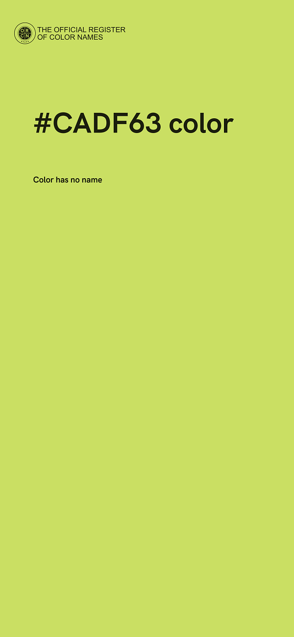 #CADF63 color image