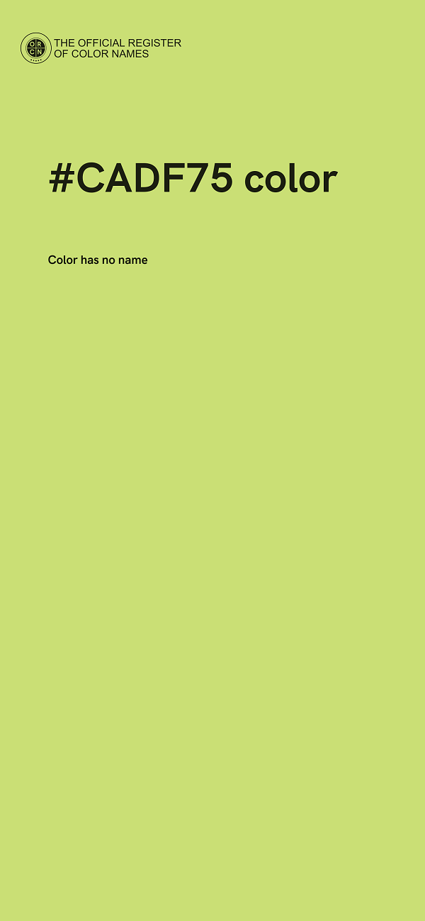 #CADF75 color image