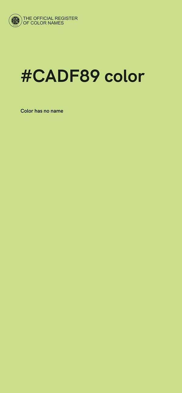 #CADF89 color image