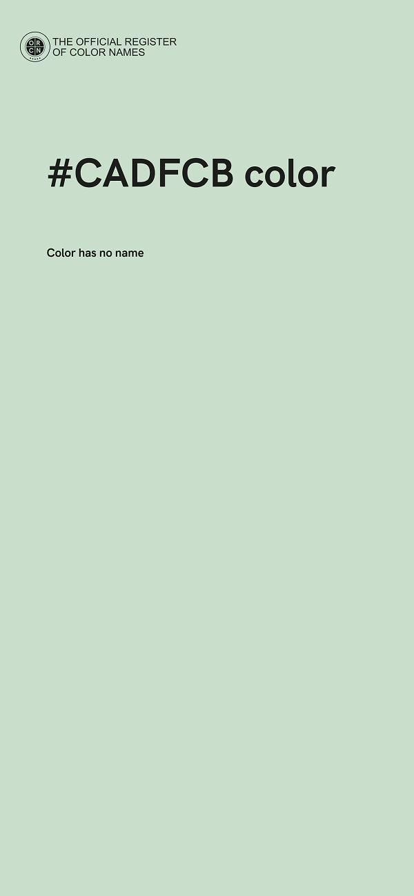 #CADFCB color image