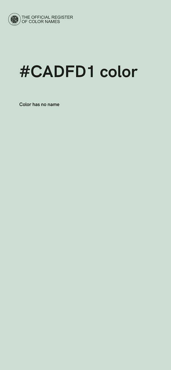 #CADFD1 color image
