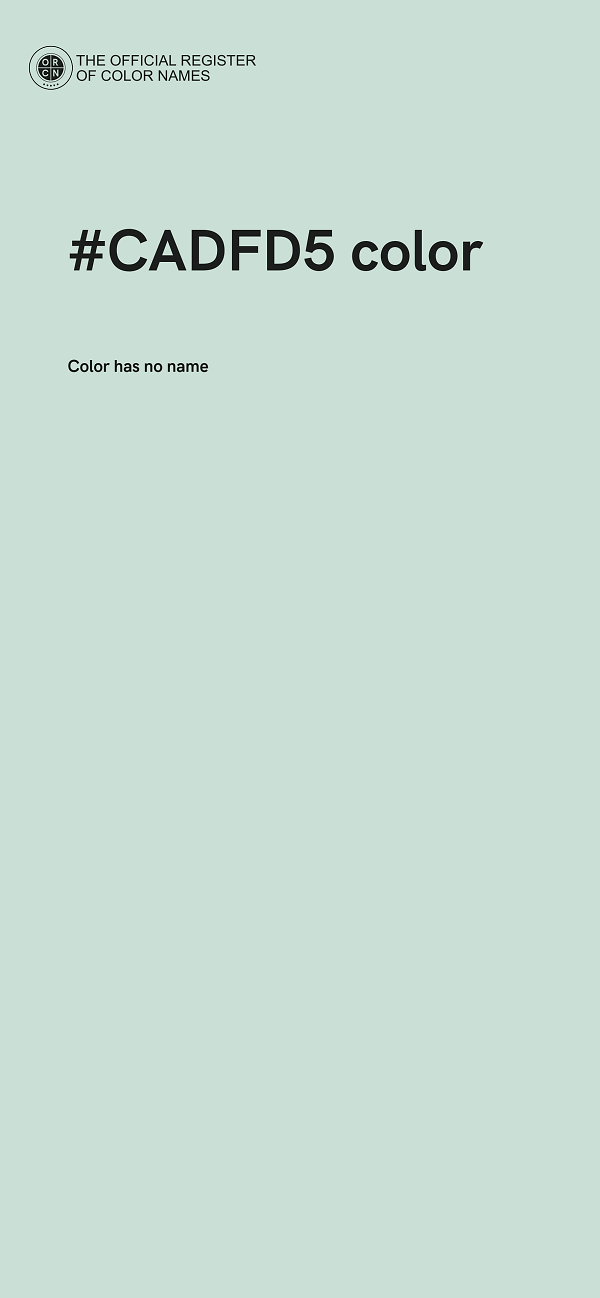 #CADFD5 color image