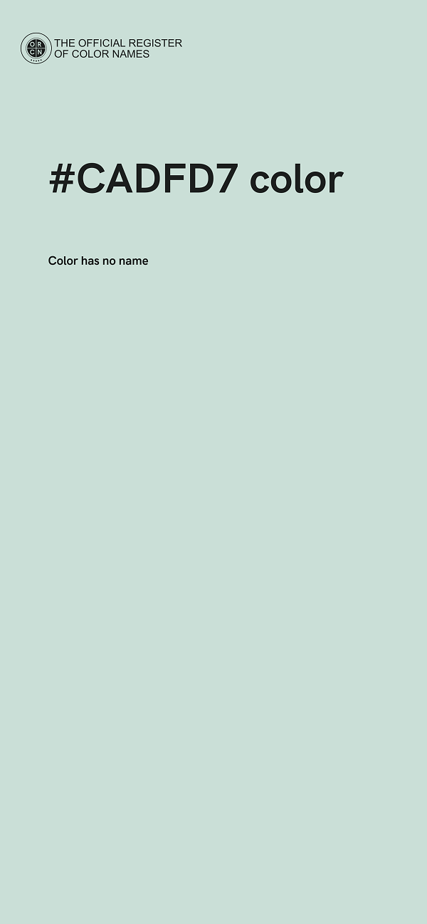 #CADFD7 color image